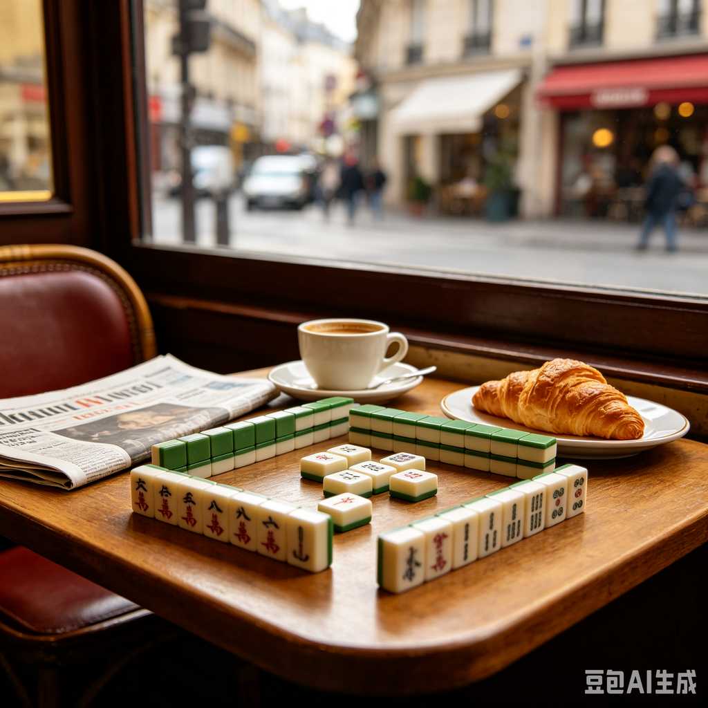 flat print mahjong set