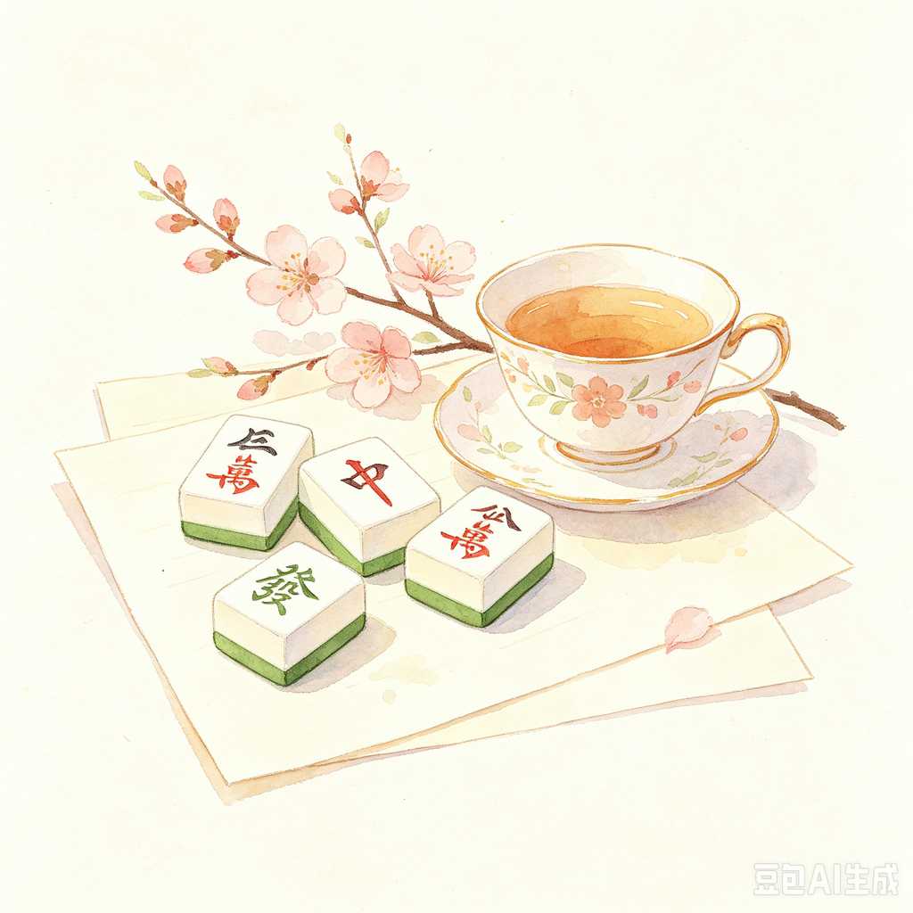 mahjong rule card included